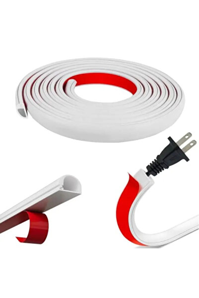 Choice 5m WHITE 1PC 1/2/3/5meters Flexible floor cable cover cord Self-Adhesi...