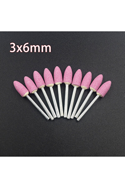 Choice1 10PCS 3x6mm Bullet 10pcs 3mm Shaft Mounted Ceramic Grinding Head Poli...