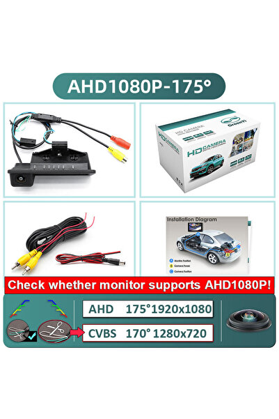 Choice1 AHD1080P-175deg GreenYi AHD 1080P 170° Car Rear View Camera for BMW E...