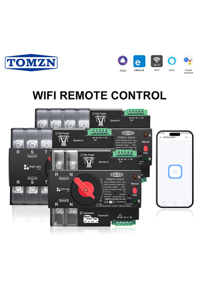Choice 2P 220V WIFI ATS 100A TOMZN WIFI Smart ATS 2P 3P 4P 230V AC Dual Power...