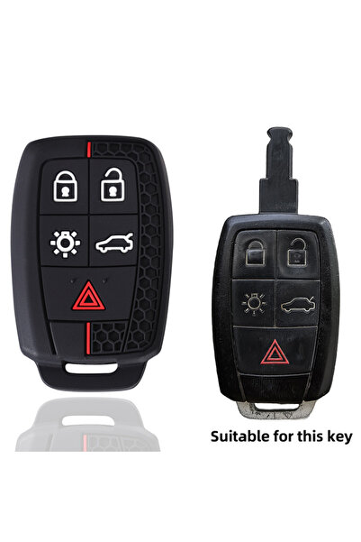 Choice black New Silicone Car Remote Key Case Cover Shell Keychian Fob Holder...