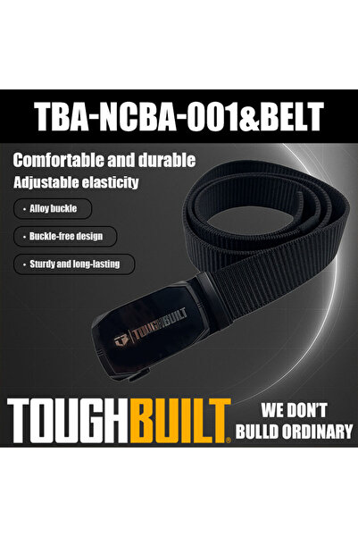 Choice حزام TBA-NCBA-001 TOUGHBUILT مريح ومتين، مزود بإبزيم من سبيكة معدنية ق...