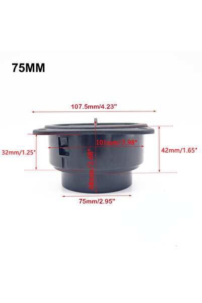 Choice5 وصلة تهوية مسطحة 75 مم على شكل حرف T أو Y، أنبوب كوع، مخرج عادم، وصلة...