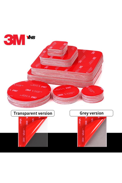 3M Grey version Round-5cm 1.96in-5 VHB transparent double-sided adhesive film...