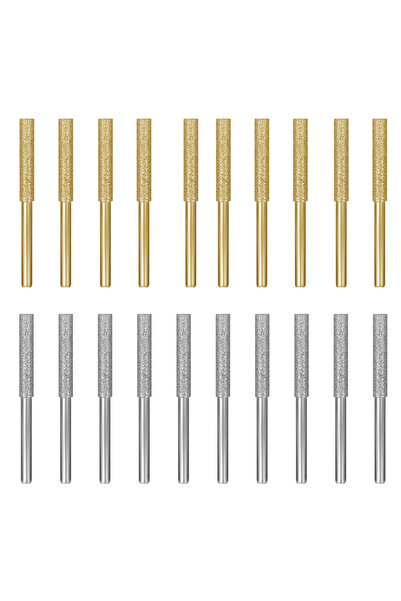 Choice7 20 قطعة من أحجار شحذ المناشير الكهربائية الأسطوانية المطلية بالماس، ب...