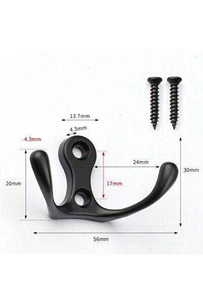 Choice خطاف مزدوج الشوكة لتعليق الملابس، مصنوع من سبائك الزنك، خطافات جدارية،...