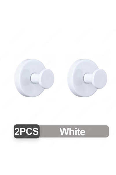 Choice خطافان جديدان أبيضان جديدان مزودان بأكواب شفط، مصنوعان من الفولاذ المق...