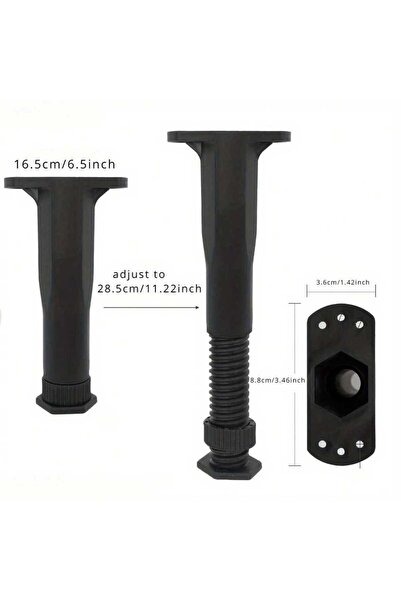 Choice أرجل دعم مركزية قابلة لتعديل الارتفاع من 16.5 إلى 28.5 سم، 4 قطع، أرجل...