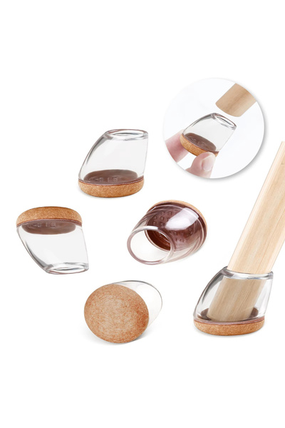 Choice واقيات أرضية من السيليكون لأرجل الكراسي، قطرها من 19 إلى 25 ملم، 8 قطع...