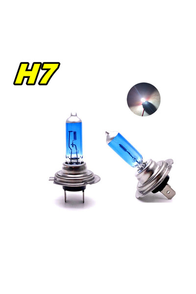 Choice مصباحان هالوجين H7 بقوة 55 واط و12 فولت، لون أبيض زينون 5000 كلفن، مصا...