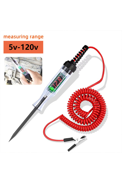 Choice جهاز اختبار دوائر الجهد الكهربائي للسيارات والشاحنات (إصدار أحمر، 5-12...