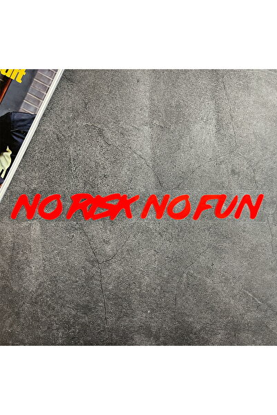 Choice ملصق أحمر مقاوم للماء مكتوب عليه "لا مخاطرة لا متعة" لتزيين هيكل السيا...