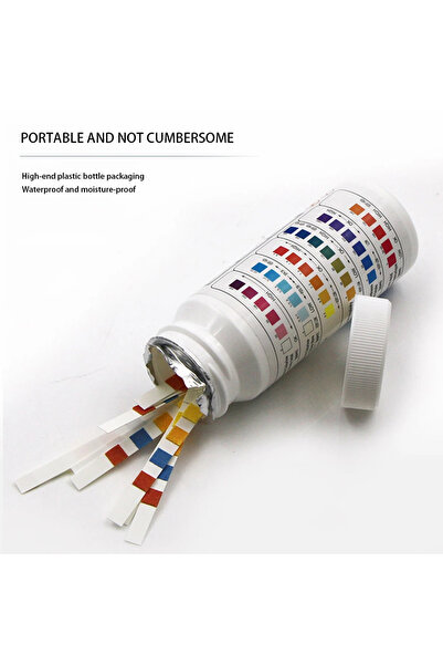 Alloet ٥٠ شريط اختبار مياه ٦ في ١ عالي الدقة لقياس درجة الحموضة، وقيمة الكلور...