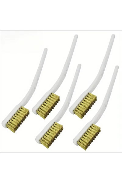 Choice1 مجموعة فرش سلكية نحاسية صغيرة (5 قطع) لإزالة الطلاء والصدأ، وتلميع ال...