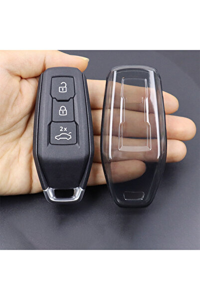 Choice3 Dark grey 1pc Soft TPU Car Remote Key Case For Audi Q6L E-tron A5L 20...