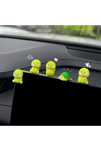 choice2 5pcs Cute little turtle car ornament car electric car decompression s...