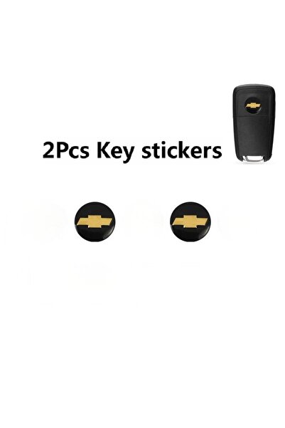 Choice قطعتان - ملصقات شعار معدنية لمفتاح سيارة شيفروليه مقاس 14 مم، مناسبة ل...