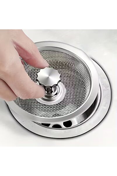 Choice مصفاة حوض مطبخ من الفولاذ المقاوم للصدأ باللون الرمادي الفاتح - شبكة 8...