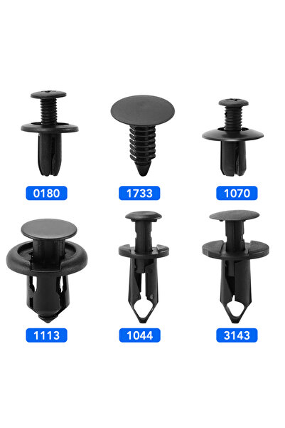 Choice 60 قطعة من مشابك تثبيت السيارات السوداء، مقاس 6، لسيارات تويوتا ويش، م...