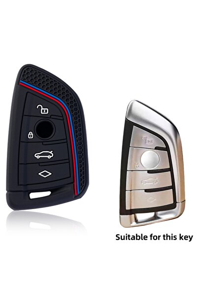 Choice1 black Silicone Car Remote Key Case Cover Shell Fob For BMW X1 X3 X4 X...