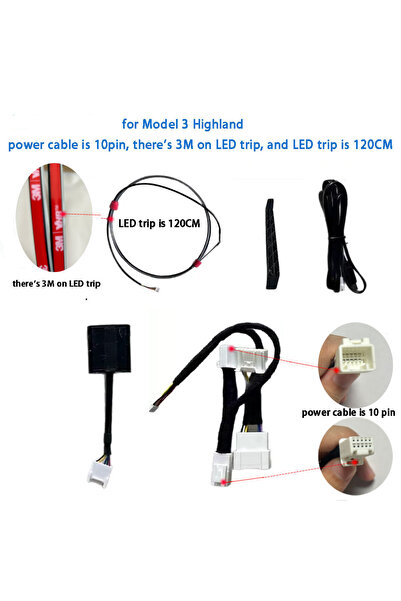 Choice1 نظام الإضاءة المحيطة الذكي لفتحات التهوية في سيارة تسلا موديل 3 هايلا...