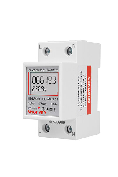 Choice جهاز مراقبة استهلاك الكهرباء الرقمي StyleA، يُثبّت على سكة DIN، عداد ك...