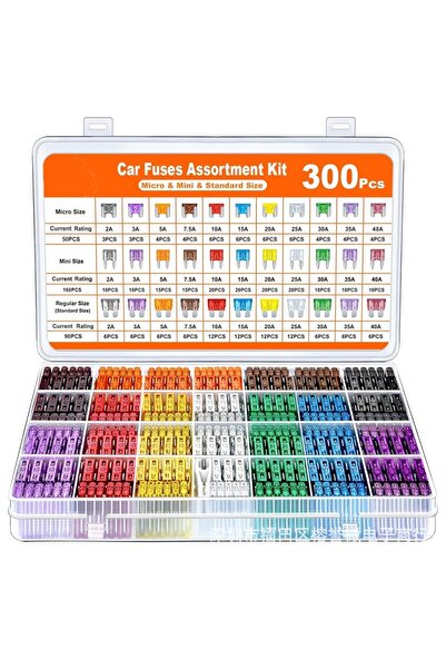 Choice 300pcs 300/180/120pcs Car Blade Fuse Assortment Kit Auto Truck Automot...