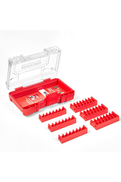 Choice صندوق تخزين بلاستيكي أحمر من جينكسورن، قطعة واحدة، مزود بثلاثة فواصل ط...