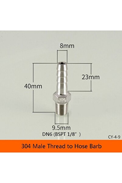 Choice14 وصلة خرطوم من الفولاذ المقاوم للصدأ 304، مقاس 8 مم، 1-8 × 8 مم، قطعة...