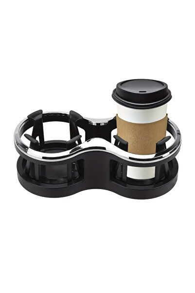 Choice black Car Double Cup Holder With Adjustable Base Beverage Holder Elast...