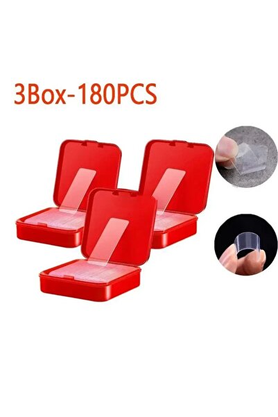 Choice3 180 قطعة مع علبة، شريط لاصق شفاف مزدوج الجوانب، شريط لاصق قوي مزدوج ا...