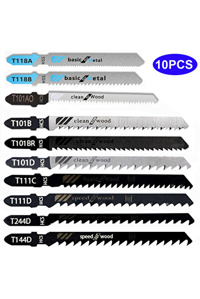Choice 10PCS 10PCS Saw blade 10Pcs Multi-Purpose T-Shaft Jigsaw Blades HCS As...