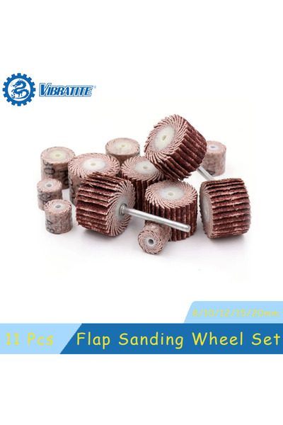 Choice13 مجموعة من 11 قطعة من عجلات الصنفرة ذات الحبيبات 80، مقاس 20 مم، بأحج...