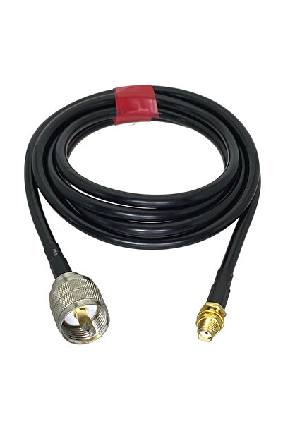 Choice8 5M RG58 Cable UHF PL259 Male Plug to SMA Female Jack Nut Bulkhead RF ...