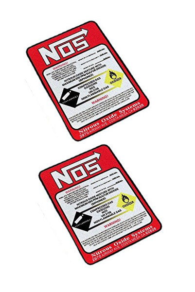 Choice Red 2pcs NOS Sticker Car Emblem NOS Bottle Vinyl Decal Badge Accessori...