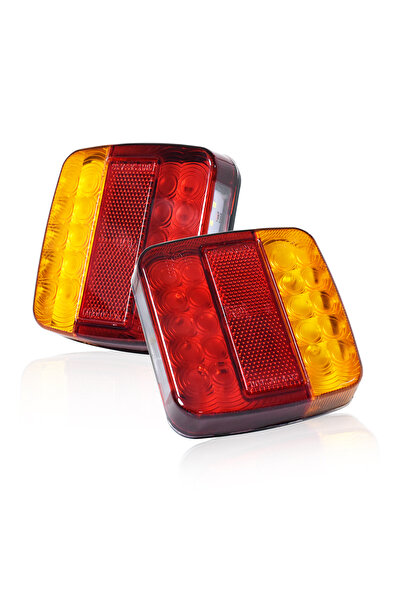 Choice قطعتان من مصابيح LED الخلفية متعددة الوظائف 12/24 فولت، تعمل بجهد 24 ف...