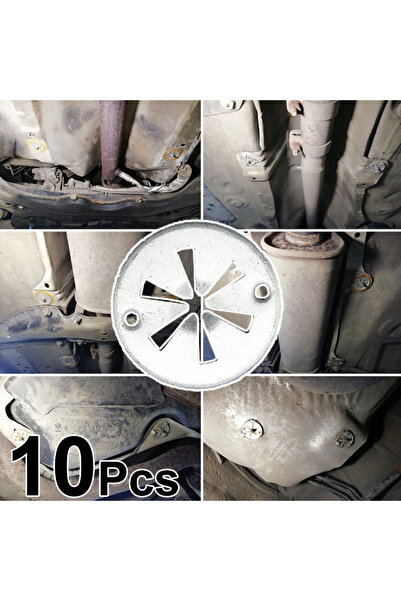 Choice 10 قطع غطاء محرك العادم درع الحرارة إصلاح قفل نجمة غسالة أسفل المشابك ...