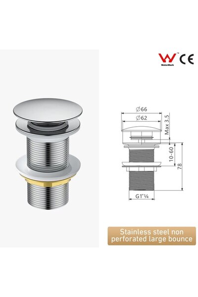 Choice No overflow drainer Washbasin Copper Spring Launching Device Bathroom ...