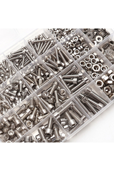 Choice مجموعة صواميل وبراغي سداسية من الفولاذ المقاوم للصدأ، 670 قطعة - رؤوس ...