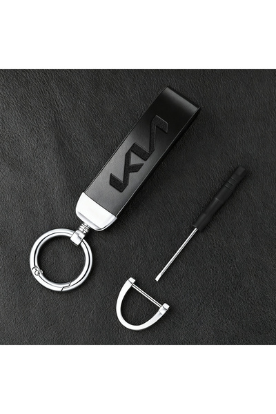 Choice سلسلة مفاتيح مزينة بشعار سيارة أسود لامع، مناسبة لسيارات كيا سبورتاج، ...