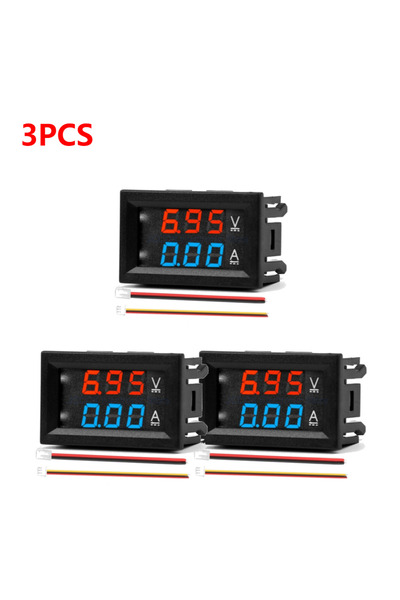 Choice مجموعة ألويت من 3 قطع، مقياس فولتميتر رقمي ثنائي الشاشة، 10 أمبير تيار...
