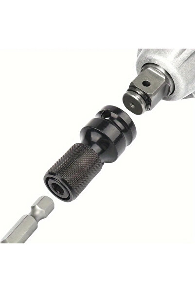 Choice محول مفتاح ربط صدمي إلى مثقاب، قطعة واحدة، محول سداسي من 1/2 إلى 1/4، ...