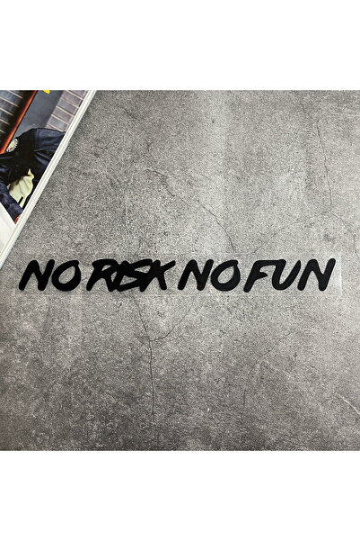 Choice ملصق أسود مقاوم للماء مكتوب عليه "لا مخاطرة لا متعة" لتزيين هيكل السيا...