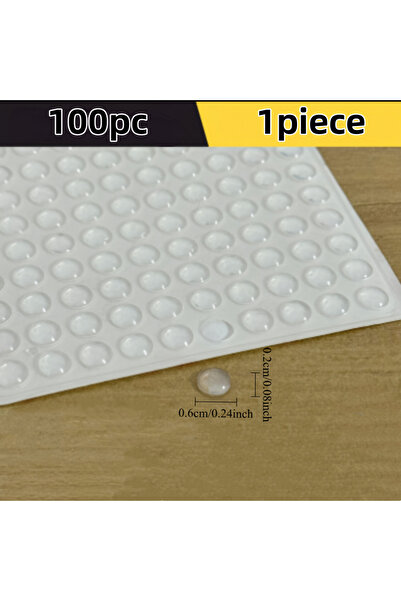 Choice 100 قطعة من مصدات أبواب الخزائن الشفافة، مقاس 6 مم × 2 مم، مصدات ذاتية...