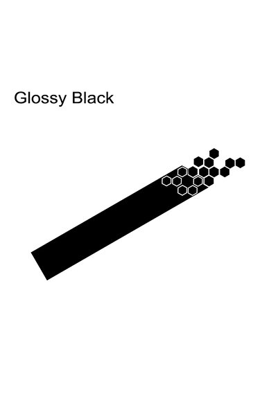 Choice ملصق غطاء محرك السيارة أسود لامع بتصميم خلية النحل، مصنوع من الفينيل، ...