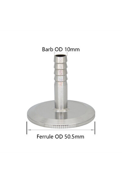 Choice1 SSH10-50.5 YQBS 6mm 8mm 10mm Hose Barbed Adapter Tri Ferrule Clamp 30...