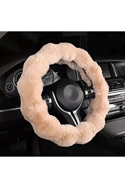 Choice غطاء عجلة قيادة سيارة ناعم ورقيق بلون بني فاتح، غطاء شتوي دافئ ومريح، ...