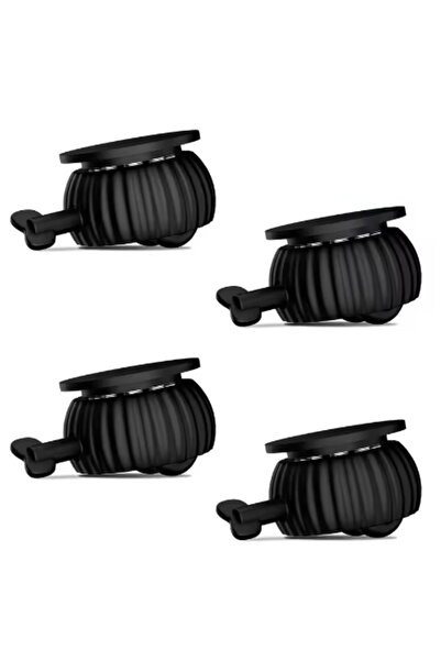 Choice بكرات أثاث دوارة 360 درجة سوداء اللون - 4 قطع، صامتة، مزودة بمكابح، ذا...