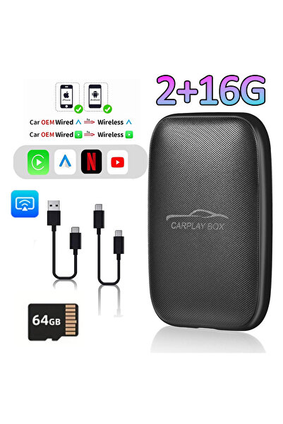 Choice 2G16G-TV-64GTF 5 في 1 Carplay Ai Box Android Auto Wireless Carplay Wir...