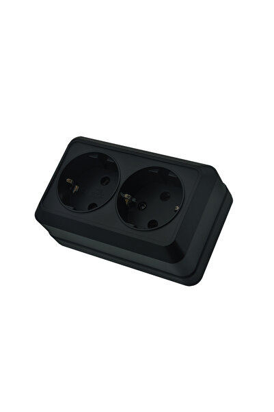 choice2 EU 2 Socket With Ground Black Electrical Outlets With Ground Power Sk...
